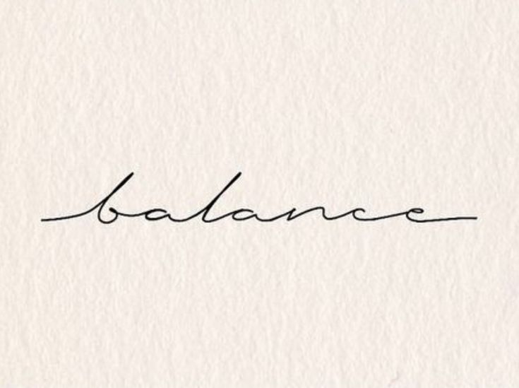 a piece of paper with the word balance written in cursive ink on it