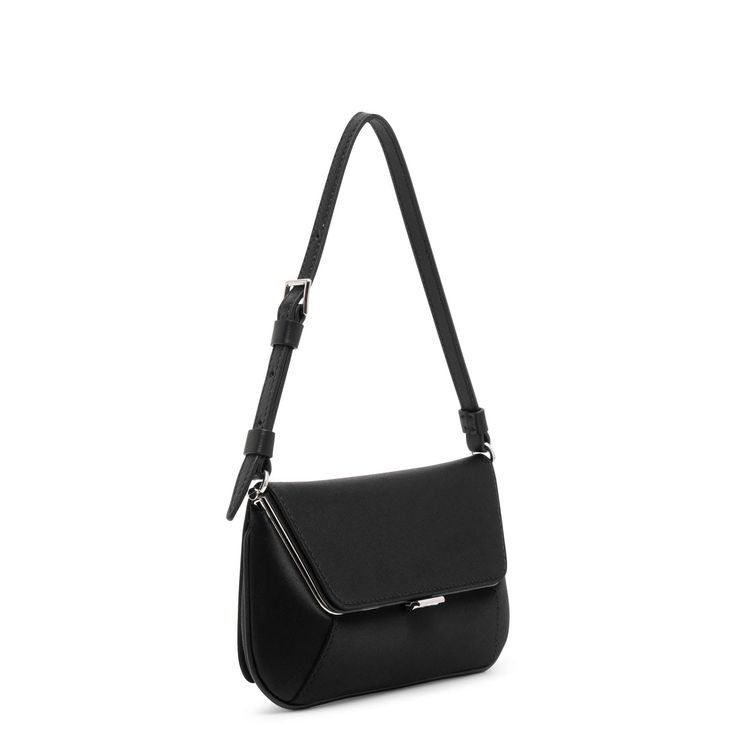 Black satin bag from Amina Muaddi. The Ami mini bag is made of satin with silver finish hardware, a magnetic closure along with an inside mirror frame. It features an internal flat pocket and is complete with an adjustable strap.Measurements: L21 x H12 x W4 cmMade in Italy Satin Bags, Amina Muaddi, Mirror Frame, Black Satin, Magnetic Closure, Mini Bag, Adjustable Straps, Satin, Italy