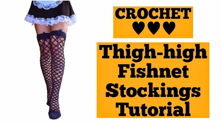 there is a woman wearing fishnet stockings with hearts on the side and words that read, crochet thigh - high fishnet stockings