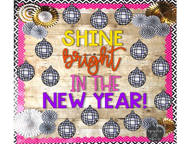 a sign that says shine bright in the new year