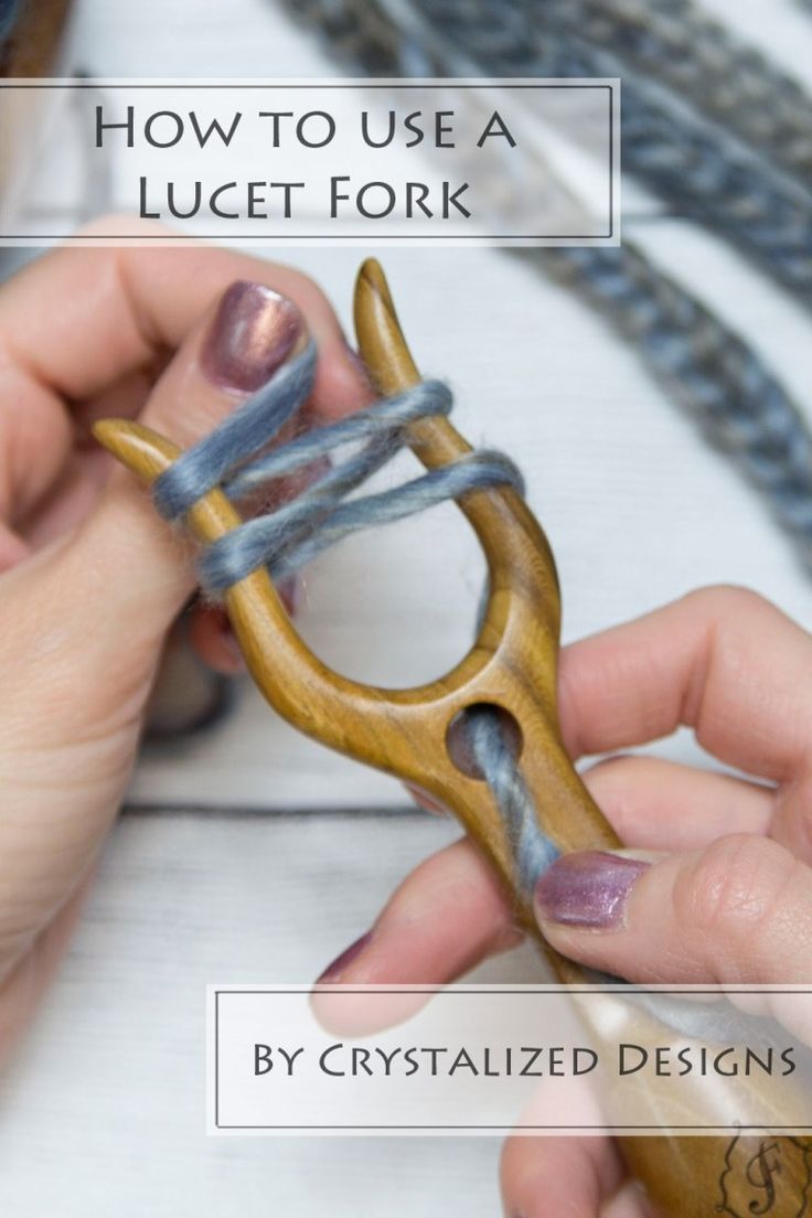 two hands are working on an object that looks like a pair of scissors, with the words how to use a luget fork by crystalized designs