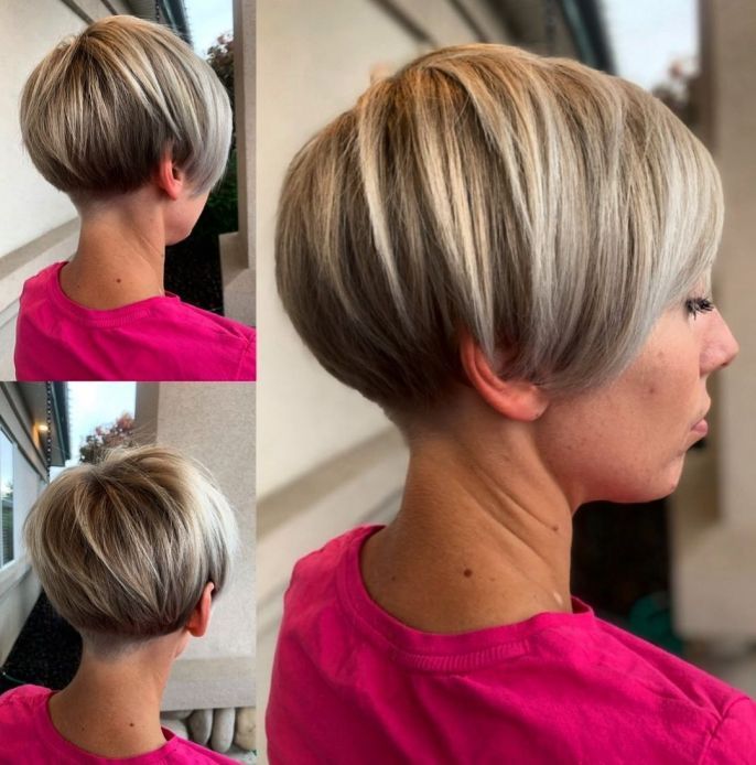 Pixy Bob Hairstyle for Thick Hair Pixy Bob, Undercut Bob Hairstyles, Hairstyle For Thick Hair, Undercut Bob Haircut, Kort Bob, Pixie Bob Hairstyles, Undercut Bob, Pixie Bob Haircut, Styles Braids