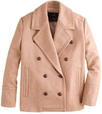 Wool melton peacoat Italian Leather Shoes, Women Outerwear, J Crew Men, Notch Collar, Jcrew Women, Fit Body, Tailored Suits, Outerwear Women, Italian Leather