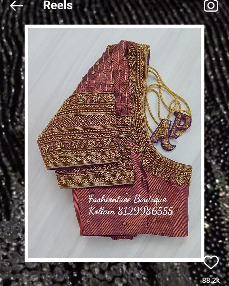 Copper Blouse Aari Work Designs, Copper Saree Blouse Designs Aari Work, Simple Ariwork Blouse Latest, Copper Work Blouse Design, Copper Zari Aari Work Blouse, Red Blouse Aari Work Designs, Pink Blouse Work, Patch Work Blouse Designs, Blouse Tops Designs