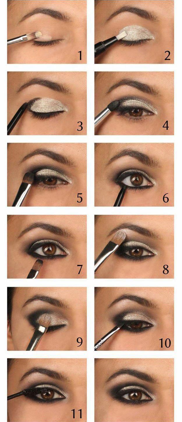 Robert Welsh Eyeshadow, Metallic Smokey Eye, Make Up Mata, Party Eye Makeup, Eyeshadow Tutorial For Beginners, Mekap Mata, Party Eyes, Makeup Sephora, Makeup Tip