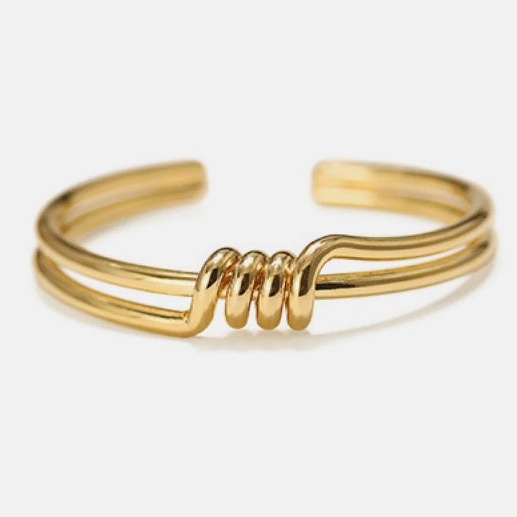 UPPER 191 - Apparel & Accessories > Jewelry > Bracelets Gold Open Cuff Spiral Bracelet Spiral Bracelet, Gold Jewelry Gift, Coil Bracelet, The Bangles, Cuff Bangle Bracelet, Gold Cuffs, Minimal Jewelry, Gold Bangle Bracelet, Yellow Gold Bracelet