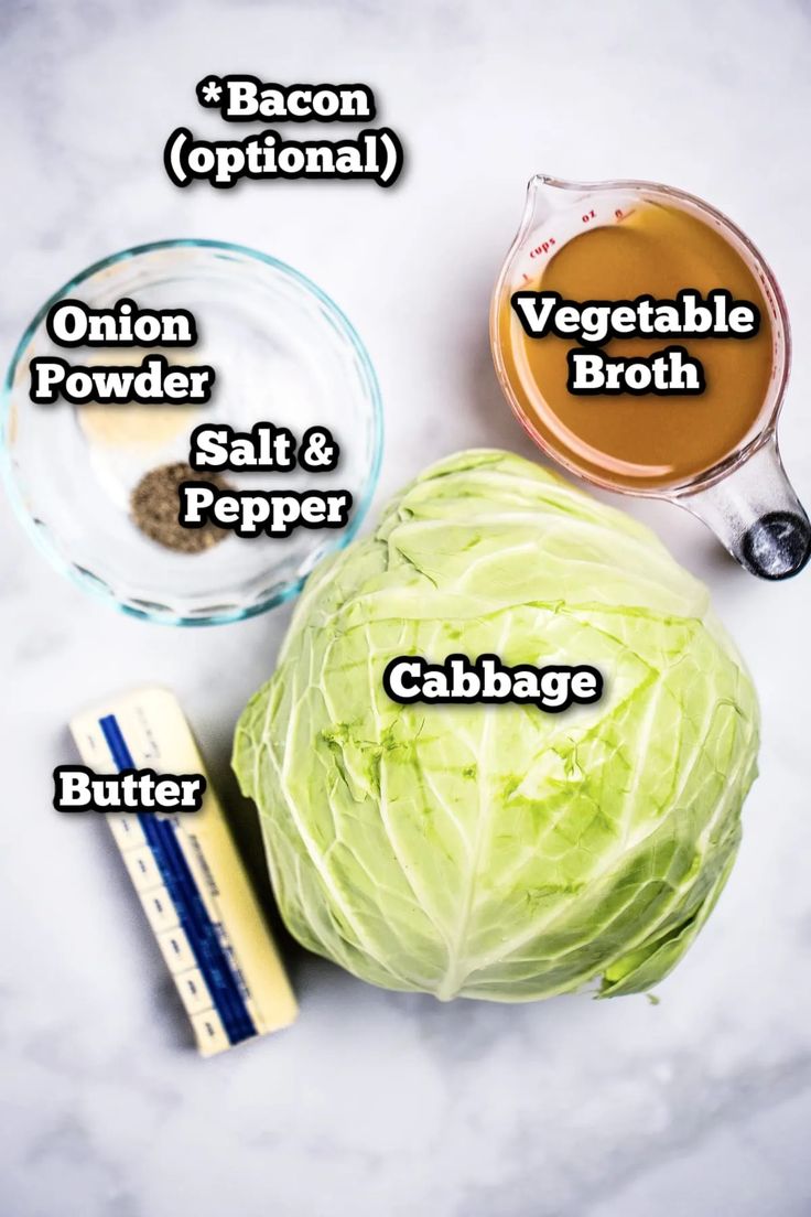 the ingredients needed to make cabbage soup