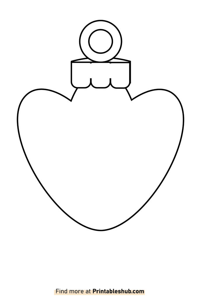 Free Printable Blank Ornament Template PDF Ornament Template Free Printable, Romantic Palette, Heart Christmas Tree, Ornament Template, Diy Christmas Tree Ornaments, Heart Christmas, Unique Christmas Decorations, Heart Template, Christmas Hearts