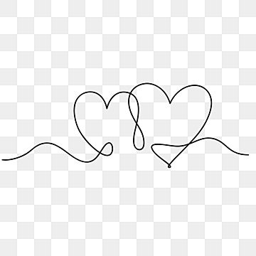 two hearts connected to each other on a white background