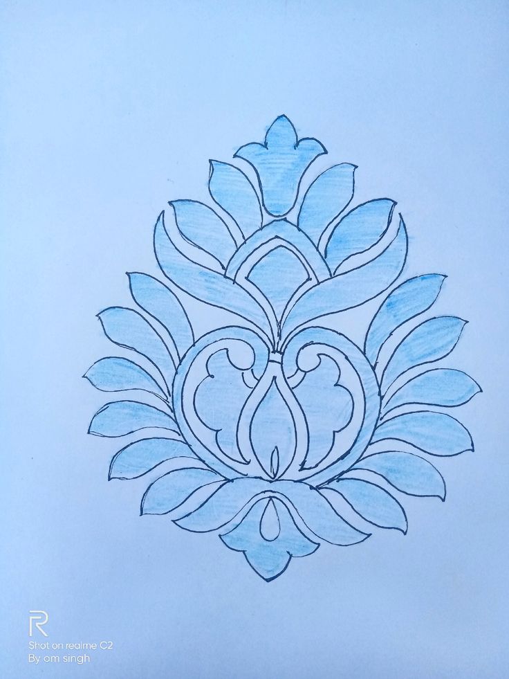 a drawing of a blue flower on a light blue background with the word love written in it