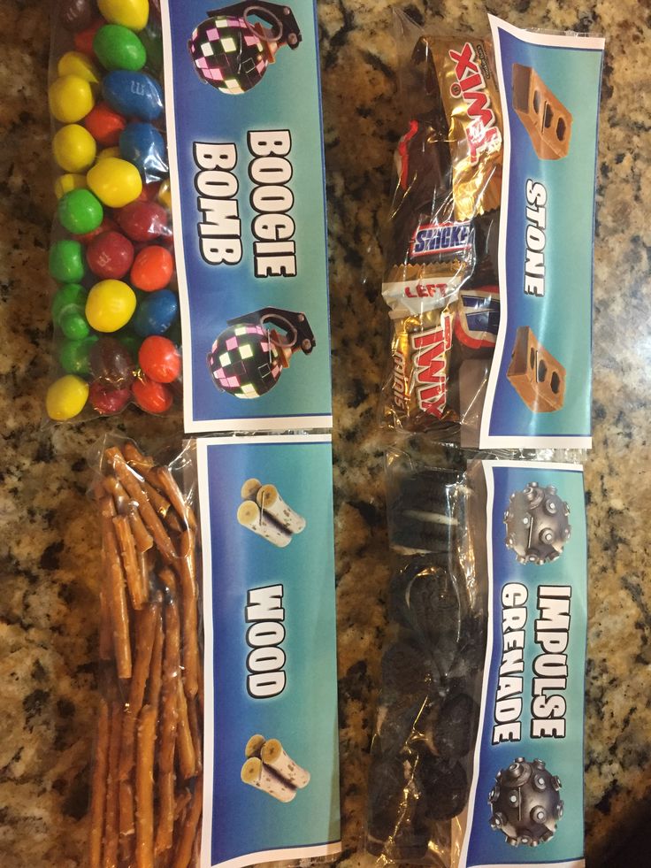 candy and candies are laid out on the counter