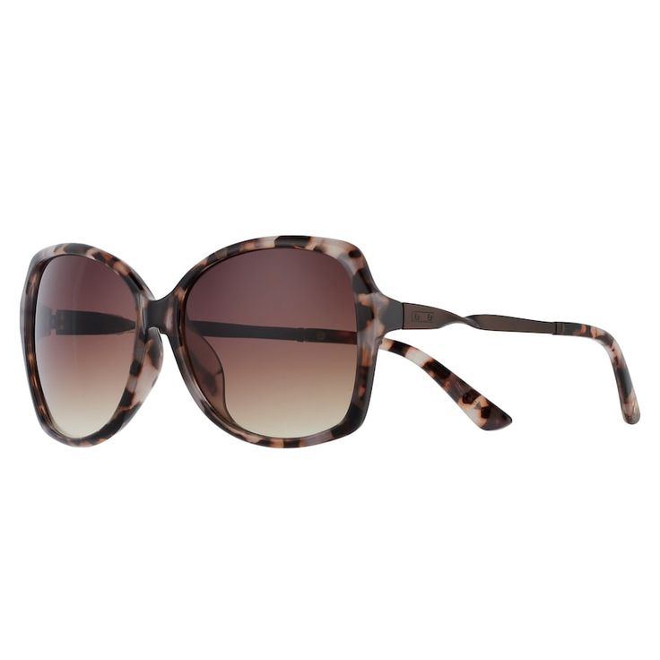 Showcase your chic sense of style, wherever you go, with the help of these women's lakeshore sunglasses from LC Lauren Conrad. Showcase your chic sense of style, wherever you go, with the help of these women's lakeshore sunglasses from LC Lauren Conrad. Fashion silhouette: rectangle Lens: polycarbonate Lens color: brown Lens treatment: gradient Frame: plastic, metal Frame color: tortoise Hinges: standard Imported FIT DETAILS Bridge size: 17 mm Eye size: 61 mm Temple size: 135 mm WARNING: This pr Accessories Guide, Eagle Eyes, Tortoise Cat, Fashion Silhouette, Cat Eye Sunglasses Women, Womens Sunglasses, Eagle Eye, Fashion Eyeglasses, Brown Gradient