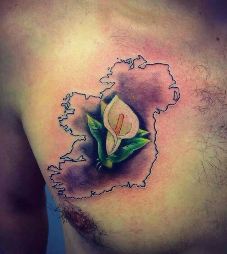 a close up of a person's chest with a flower in the middle of it