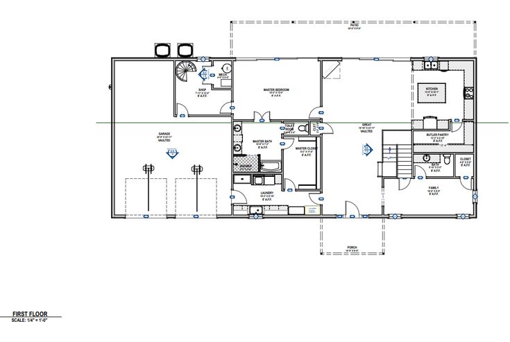 the floor plan for a house that has been constructed with blueprints and drawings