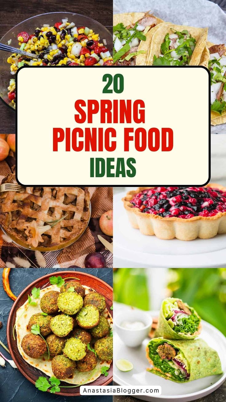 the top 20 spring picnic food ideas