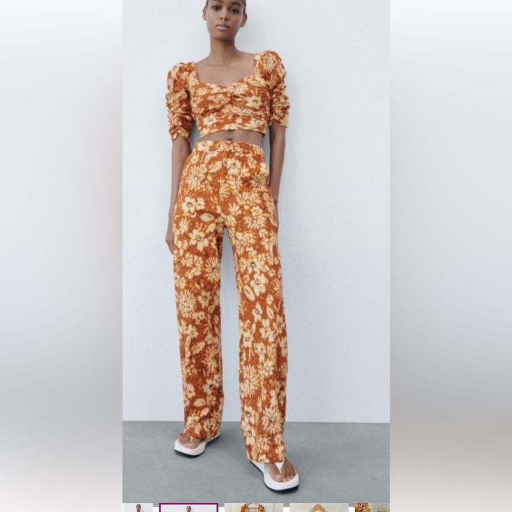 Zara Floral Linen Blend, Tie Dye Pants. High Rise. 2 Pockets, Wide Leg. Clasp And Button/Zipper Closure. Size M. Nwt Zara Linen Pants, Dye Pants, Tie Dye Pants, Zara Jumpsuit, Jumpsuit Trousers, Zara Pants, Linen Pants, Linen Blend, Pant Jumpsuit