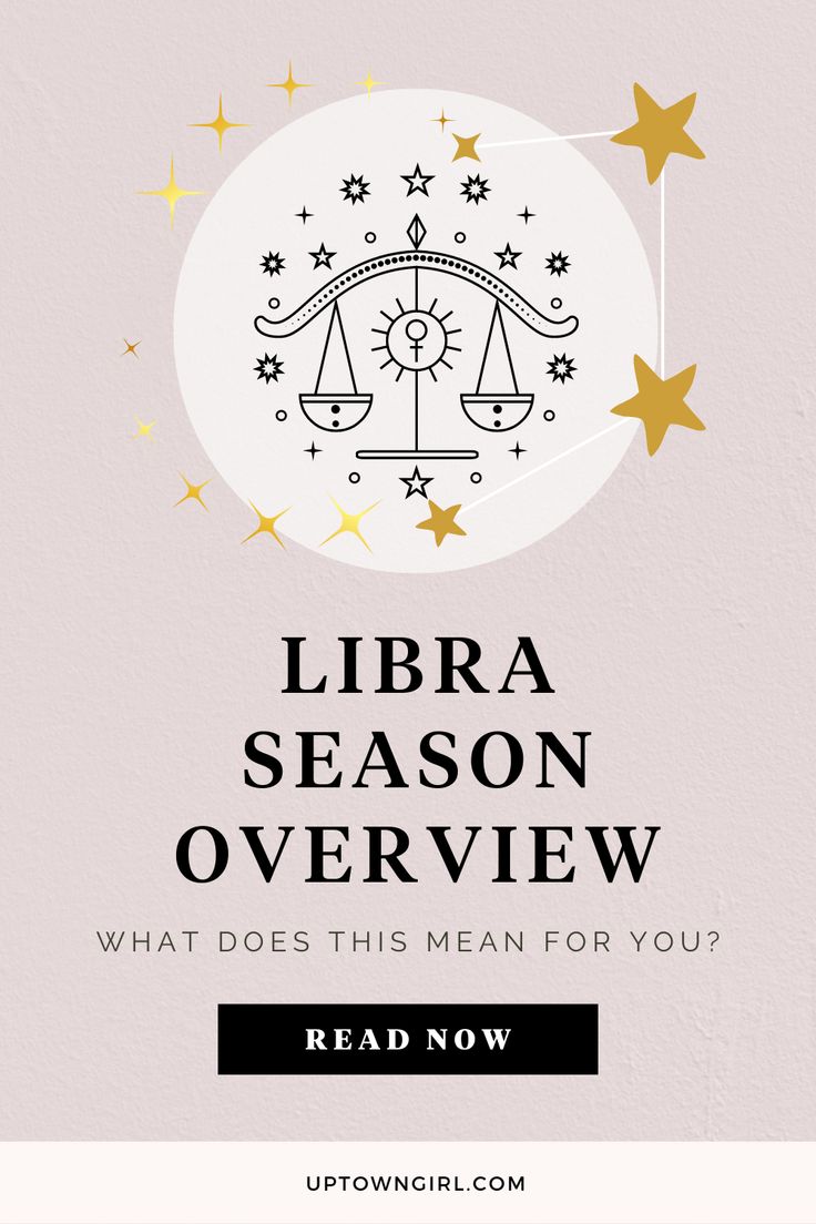 the libra season overview is shown in black and white with gold stars on it