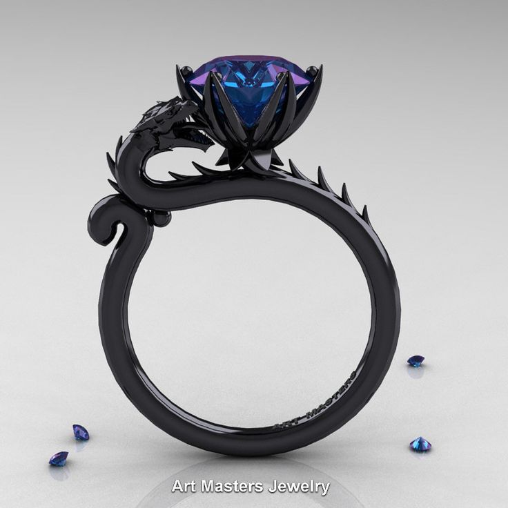 Dragon Engagement Ring, Dragon Ring Engagement, Ruby Dragon, Art Masters Jewelry, Emerald Dragon, Black Hills Gold Jewelry, Black Gold Ring, Black Gold Jewelry, Dragon Ring