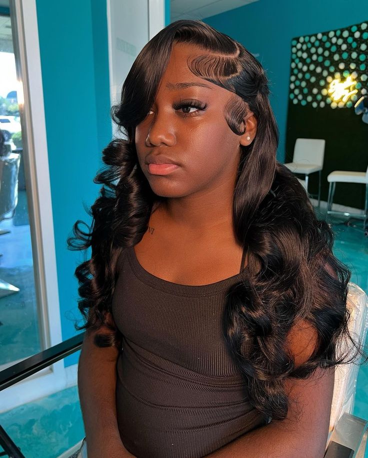 Bday Hair, Track Hairstyles, Frontal Wig Hairstyles, Lace Fronts, Curls For The Girls, Quick Weave Hairstyles, Hair Twist Styles, Frontal Hairstyles, Pretty Braided Hairstyles