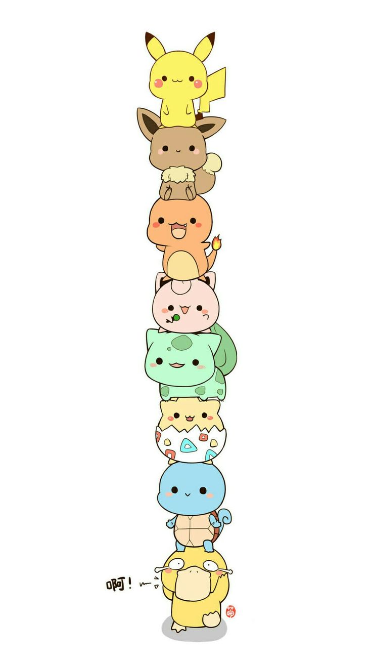 a group of cartoon animals on top of each other