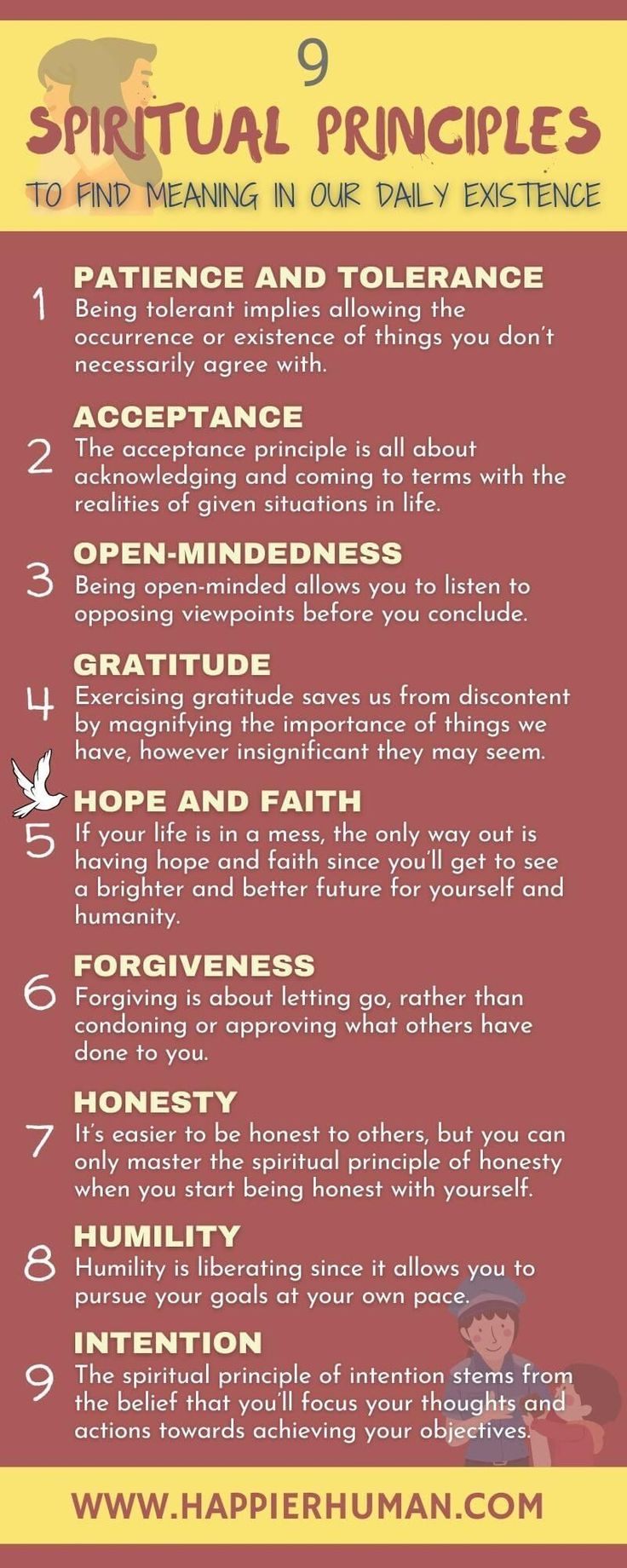 9 Spiritual Principles to guide your life Mental Health Plan, Health Infographic, Infographic Examples, Spiritual Principles, Finding Meaning In Life, Meaning In Life, Talk To Yourself, Self Love Journal, Creative Infographic