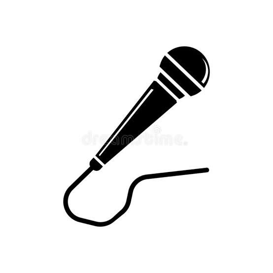 a microphone icon on white background royalty illustration