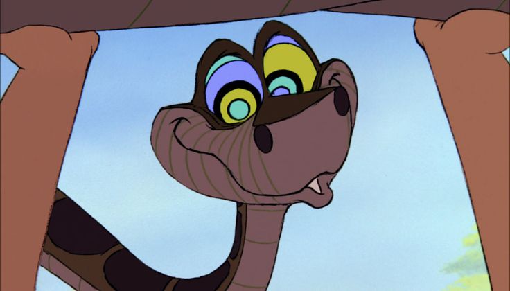 an animated image of a cartoon character with big eyes and mouth wide open, hanging from the ceiling