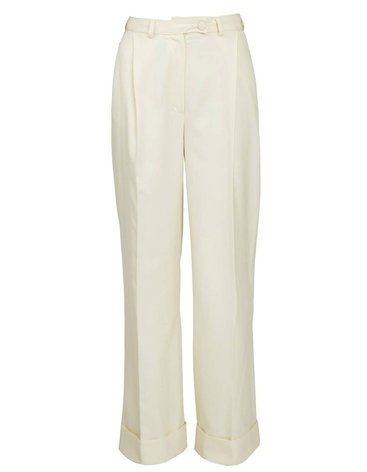 Loose Milky white wide-leg trousers.Material - 50% cotton, 50% polyester. Care - Dry clean.Measurements:XS - Bust(cm):80-82; Waist(cm):63-64; Hips(cm):87-89.S - Bust(cm):83-84; Waist(cm):65-66; Hips(cm):90-92.M - Bust(cm):88-90; Waist(cm):68-70; Hips(cm):94-96.L - Bust(cm):92-94; Waist(cm):74-76; Hips(cm):98-100.XL - Bust(cm):96-98; Waist(cm):78-80; Hips(cm):102-104.Those who are between sizes should order the larger size.For reference:Measurements of the model on the studio background - Height: Elegant White Wide Leg Pants With Pressed Crease, Tailored White Wide Leg Pants With Pressed Crease, Formal White Wide Leg Pants With Pressed Crease, White High-waisted Wide Leg Pants With Pressed Crease, Chic White Bottoms With Pressed Crease, White Wide-leg Bottoms With Pressed Crease, Fitted White Wide Leg Pants With Pressed Crease, White Wide Leg Pants With Pressed Crease For Work, Tailored White Pants With Pressed Crease