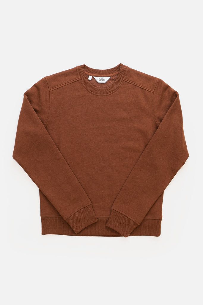 Linnton Crew Sweatshirt / Burnt Umber Overalls And Sweater, Burnt Umber, Crewneck Design, Workout Sweatshirt, Crew Sweatshirts, Layering Pieces, Twill Tape, Socks Women, Mens Tees