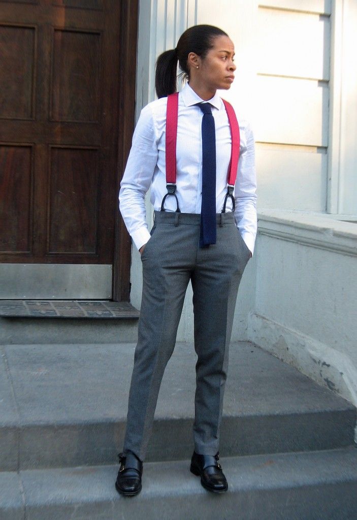 Danielle “Coop” Cooper of She’s A Gent, has been knocking our socks off with consistently impeccable style. Outfits With Suspenders, Butch Fashion, Androgynous Women, Lesbian Fashion, Queer Fashion, Woman Suit Fashion, Tomboy Outfits, Androgynous Fashion, Menswear Inspired