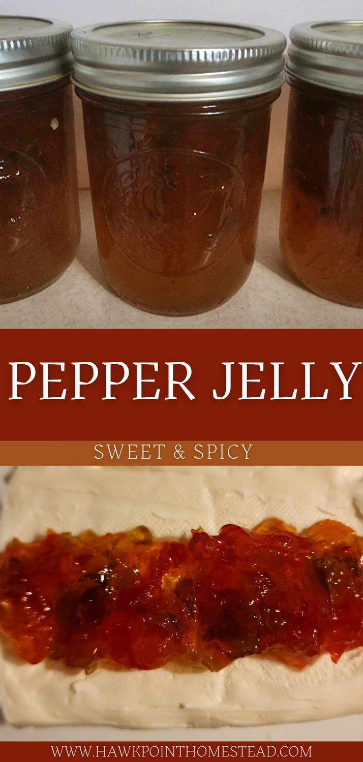 four jars filled with jelly sitting on top of a counter