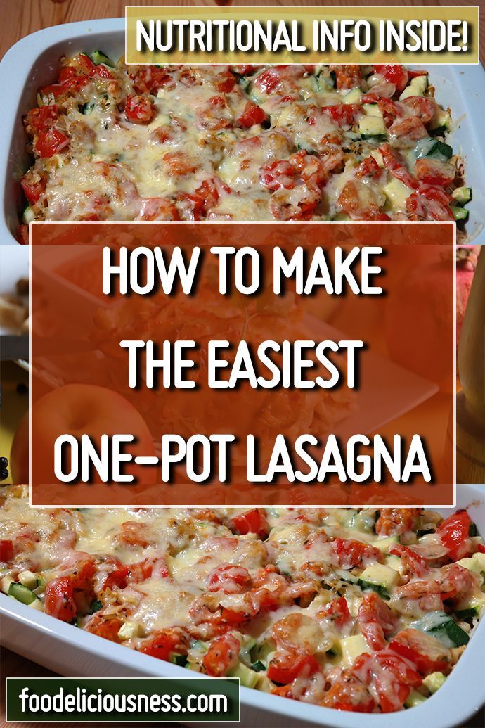 a casserole dish with the words how to make the easier one - pot lasagna