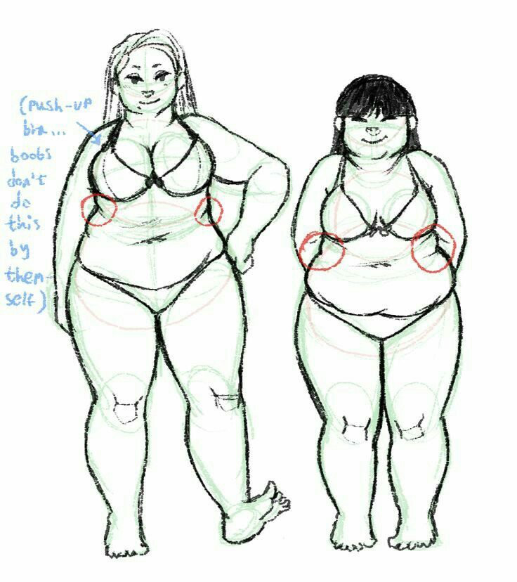 Bigger Body Reference Drawing, Midsize Drawing Reference, Chunky Body Type Drawing, How To Draw Larger Body Types, Bigger Body Type Drawing, Fat Art Reference, Chubby People Reference, Plus Size Art Reference Drawing, Plus Size Pose Reference Drawing