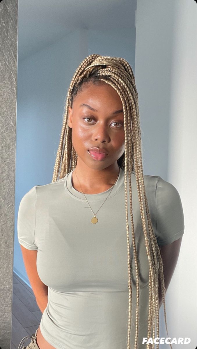 Braids Black Women Color, Box Braids Colours, Blond Braids For Black Women, Braids For Black Women Blonde, Blonde Cornrows Braids Black Women, Blonde Braids For Black Women, Blond Braids Black Women, Color Braids For Black Women, Blonde Braids Black Women