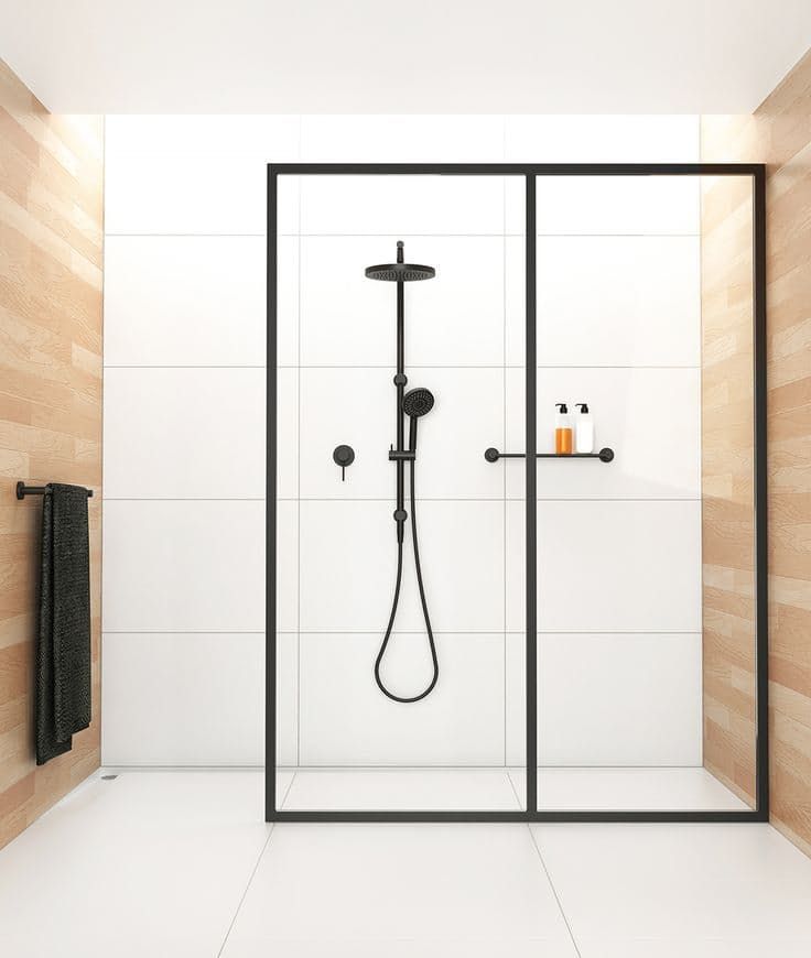 an instagramted photo of a shower with the caption's tweet