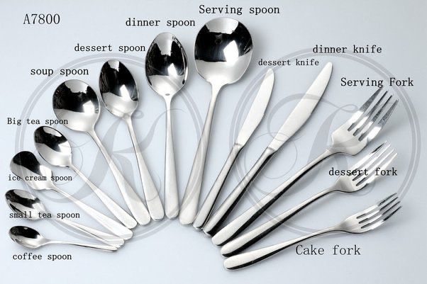 spoons and forks arranged in the shape of a circle