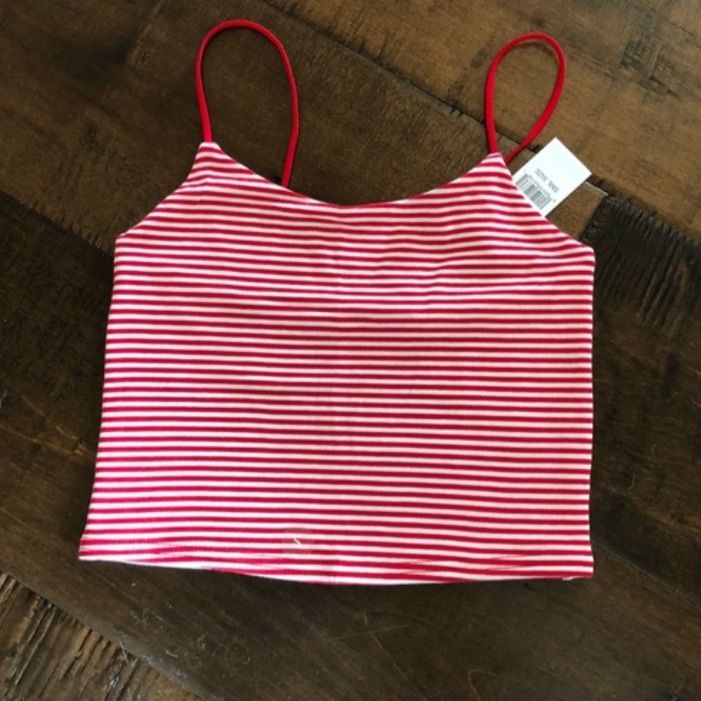 Red Striped Cami Crop Top From Pacsun, Size Small Worn Twice Super Cute! *Not Nwt Trendy Red Tank Top For Summer, Red Fitted Tank Top For Summer, Fitted Red Tank Top For Summer, Red Stretch Tank Top For Vacation, Red Tank Top For Spring, Red Stretch Summer Tops, Red Tank Top For Spring Vacation, Red Tank Top For Spring And Summer, Red Casual Tank Top For Summer