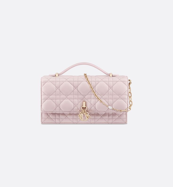 My Dior Mini Bag Pale Pink Cannage Lambskin | DIOR My Dior Mini Bag, Doir Bags Mini, Dior Pink Bag, Pink Dior Bag, Dior Mini Bag, Dior Purse, Ideal Day, Dior Shoulder Bag, Dream Bags