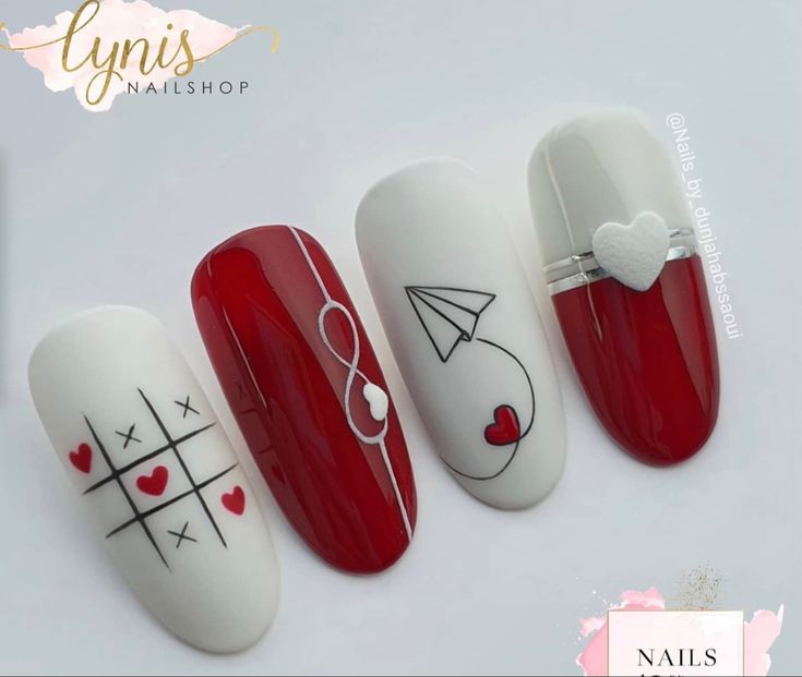 Valentines Nail Art Designs, Valentine Nail, Valentine Nail Art, February Nails, Nail Drawing, Nail Designs Valentines, Nail Art Designs Diy, Pretty Nail Art Designs, Nail Art Designs Videos