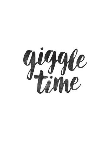 the words giggie time written in black ink