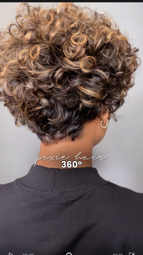 Gray Curly Pixie Haircut, Curly Hair Bobs, Blonde Hair With Purple Tips, Curly Pixie Haircut, Curly Bob Haircuts, Bob Riccio, Short Curly Cuts, Haircuts To Try, Short Permed Hair