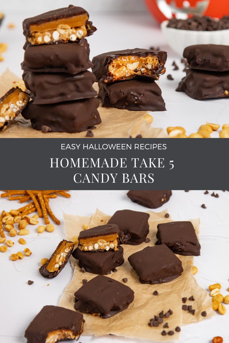 easy halloween recipe homemade take 5 candy bars