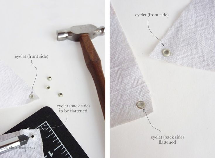 two pictures showing how to cut fabric with a pair of pliers and scissors on top