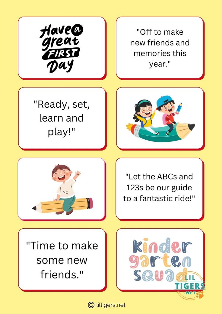 Free Printable First Day of Kindergarten Quotes First Day Of Kindergarten Quotes, First Day Of School Quotes For Kids, Kindergarten Quotes, Fun Printables For Kids, Welcome Quotes, First Day Of Kindergarten, Kids Printables, Welcome Students, World Of Wonder