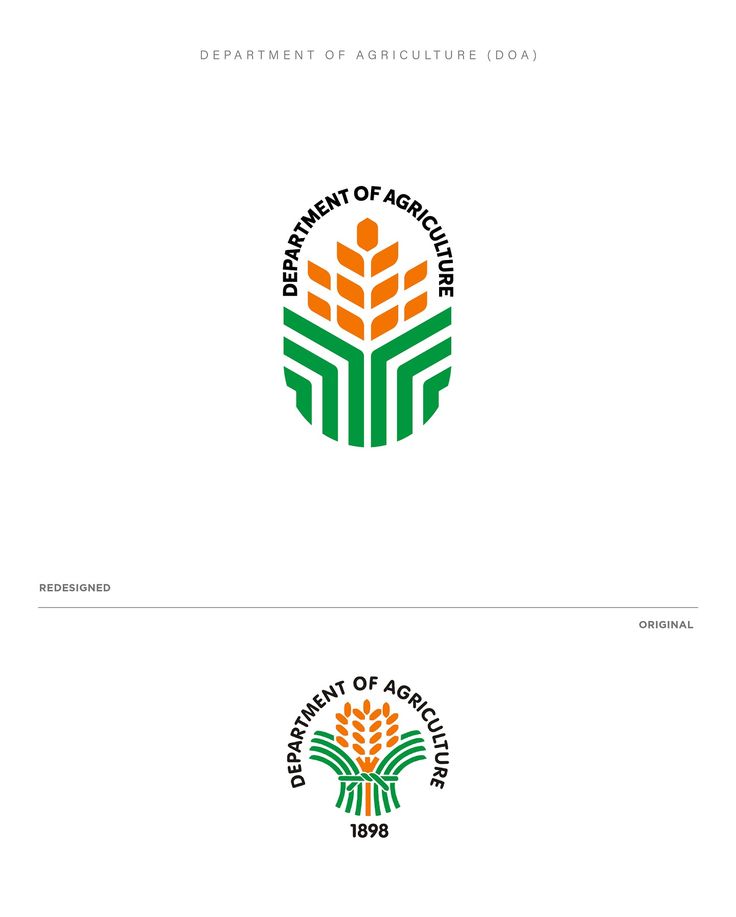 two logos for department of agriculture and food service, with the words department of agriculture