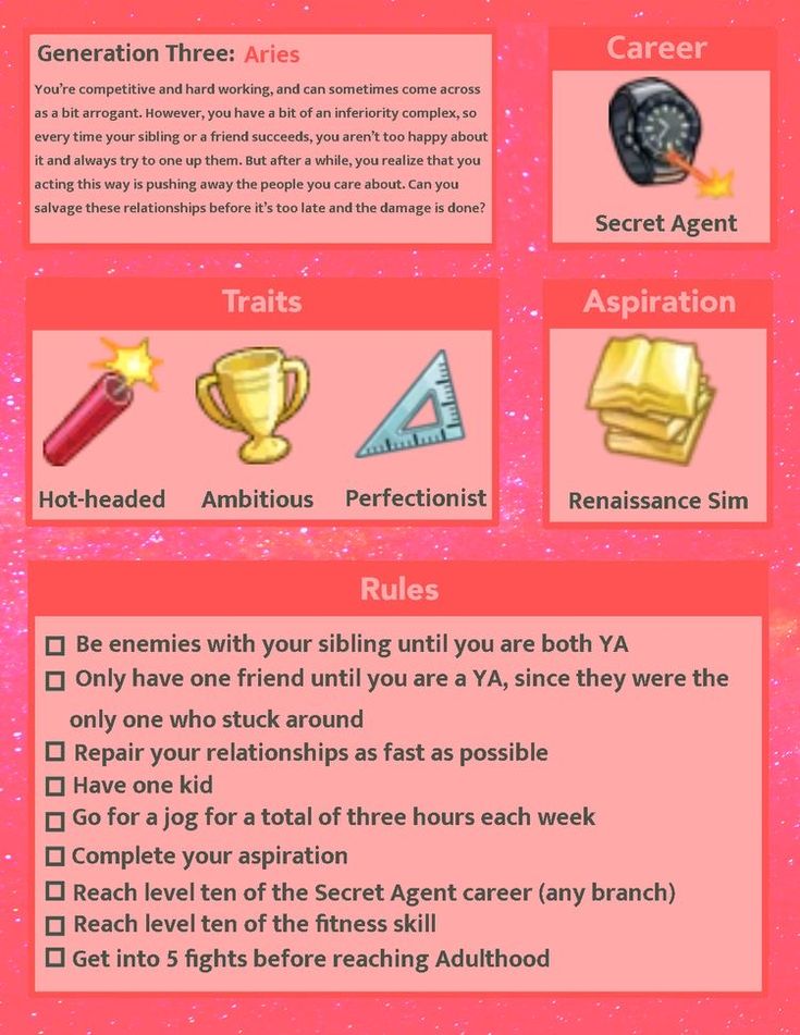 an info sheet describing the different types of items in front of a pink background with stars and