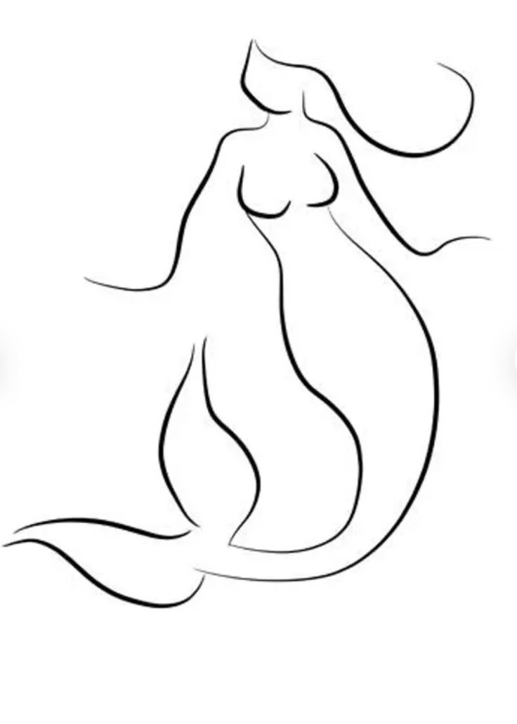 the outline of a woman's body is shown in black and white, as well as