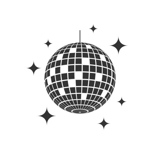 a disco ball with stars around it