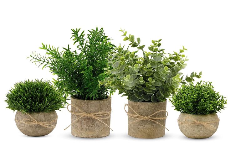 Faux Plants With Ribbon Plants For Home Decor, Fake Potted Plants, Rosemary Plant, Plants For Home, Small Indoor Plants, Artificial Plants Indoor, Artificial Topiary, Fake Plants Decor, Room Shelf