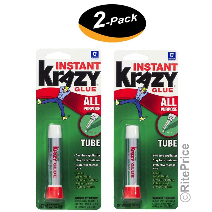 2 pack of instant krazy glue